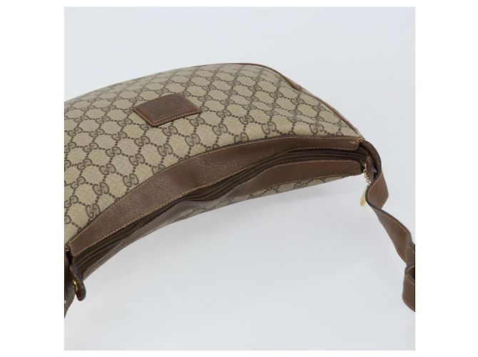 Gucci Borsa a spalla GG Supreme in PVC Beige Oro Auth ep12173 D'oro - vista 6