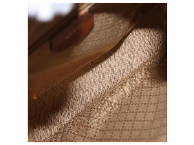 Zaino in pelle Gucci Bamboo marrone oro Auth 154653 D'oro - vista 11