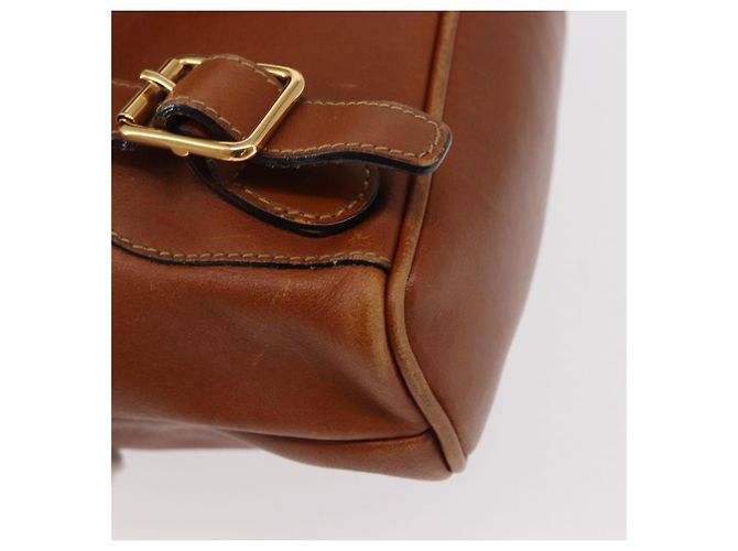 Zaino in pelle Gucci Bamboo marrone oro Auth 154653 D'oro - vista 19