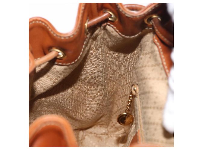 Zaino in pelle Gucci Bamboo marrone oro Auth 154653 D'oro - vista 25
