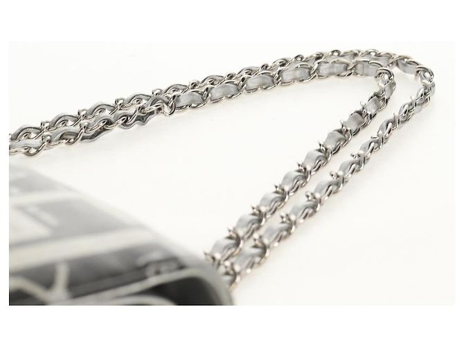 CHANEL Borsa a Spalla Double Flap in Pelle con Catena Argento CC Auth 148462SAM - vista 14
