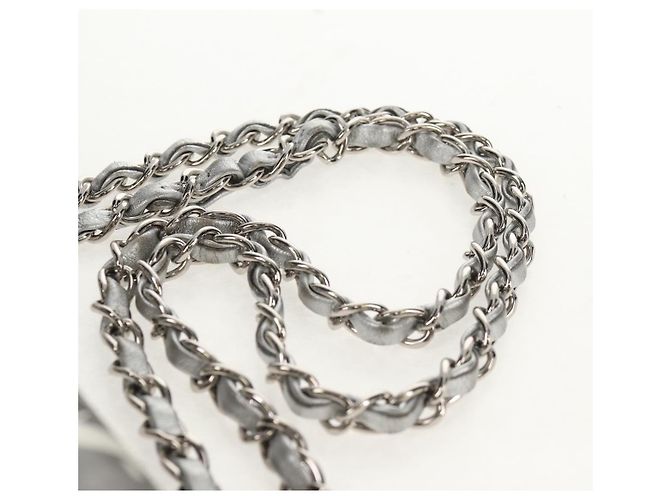 CHANEL Borsa a Spalla Double Flap in Pelle con Catena Argento CC Auth 148462SAM - vista 15