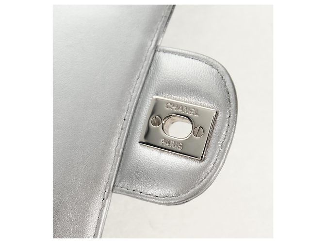 CHANEL Borsa a Spalla Double Flap in Pelle con Catena Argento CC Auth 148462SAM - vista 20