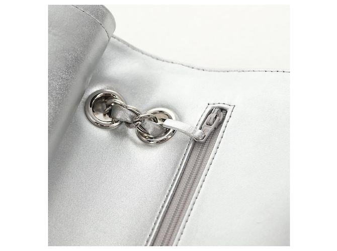 CHANEL Borsa a Spalla Double Flap in Pelle con Catena Argento CC Auth 148462SAM - vista 21