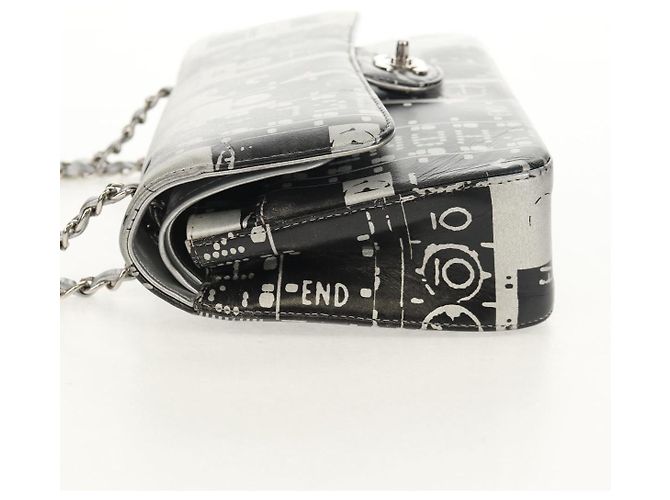 CHANEL Borsa a Spalla Double Flap in Pelle con Catena Argento CC Auth 148462SAM - vista 3