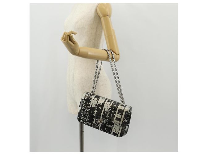 CHANEL Borsa a Spalla Double Flap in Pelle con Catena Argento CC Auth 148462SAM - vista 31
