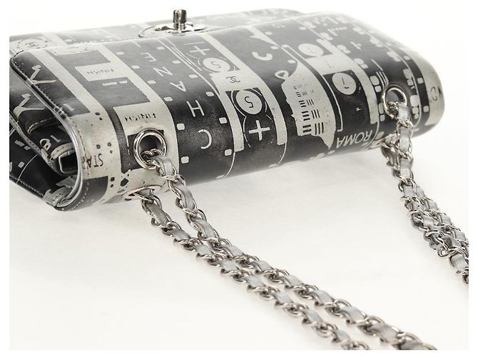 CHANEL Borsa a Spalla Double Flap in Pelle con Catena Argento CC Auth 148462SAM - vista 6