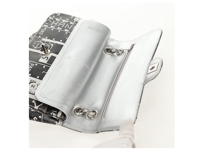 CHANEL Borsa a Spalla Double Flap in Pelle con Catena Argento CC Auth 148462SAM - vista 9