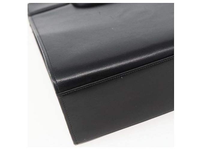 Borsa a mano Christian Dior in pelle nera e oro Auth 151752 Nero D'oro - vista 17