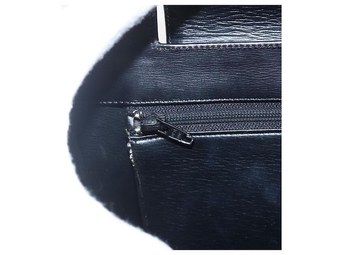 Borsa a mano Christian Dior in pelle nera e oro Auth 151752 Nero D'oro - vista 19