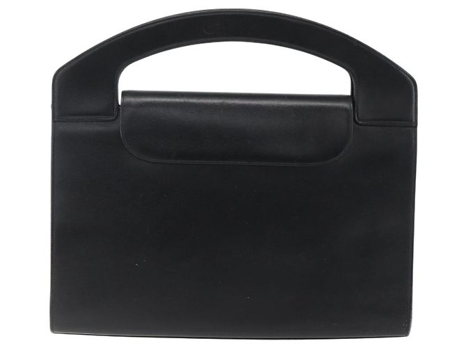 Borsa a mano Christian Dior in pelle nera e oro Auth 151752 Nero D'oro - vista 2