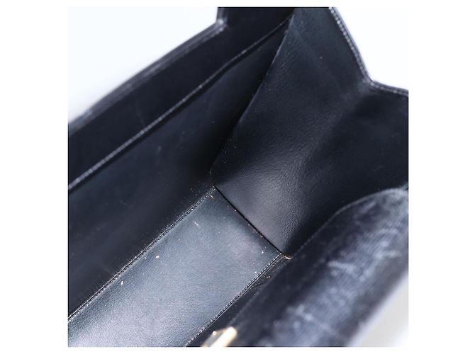 Borsa a mano Christian Dior in pelle nera e oro Auth 151752 Nero D'oro - vista 20