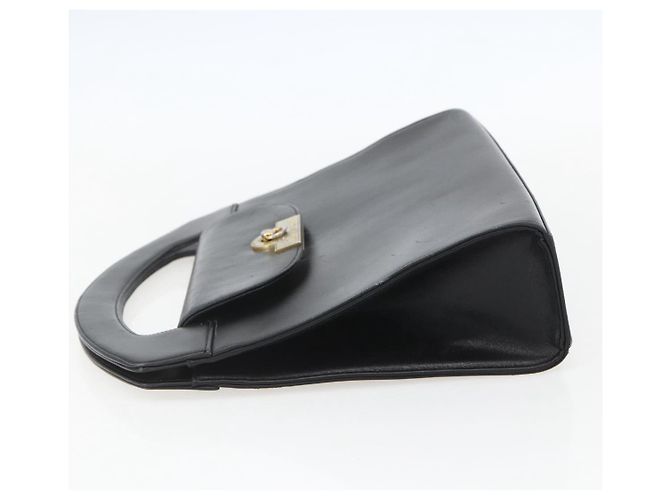 Borsa a mano Christian Dior in pelle nera e oro Auth 151752 Nero D'oro - vista 3
