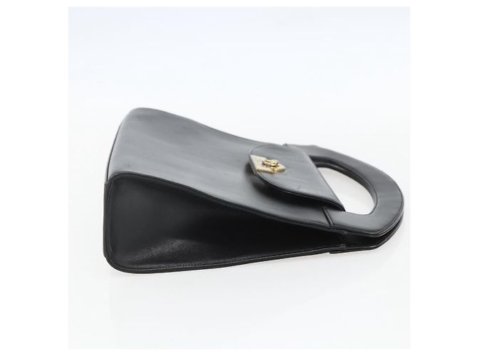 Borsa a mano Christian Dior in pelle nera e oro Auth 151752 Nero D'oro - vista 4