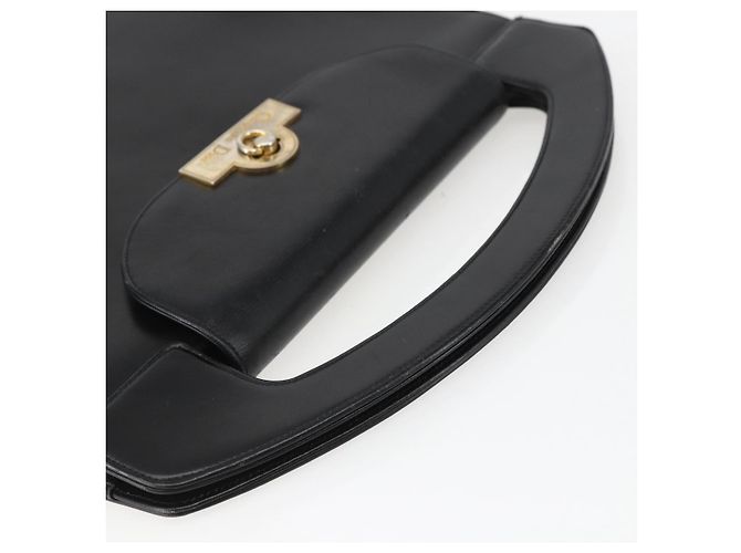 Borsa a mano Christian Dior in pelle nera e oro Auth 151752 Nero D'oro - vista 7