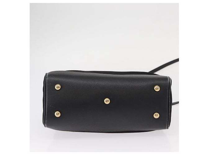 Borsa a mano Gancini in nylon 2 in 1 nera e oro Auth 154686 di Salvatore Ferragamo Nero D'oro - vista 5