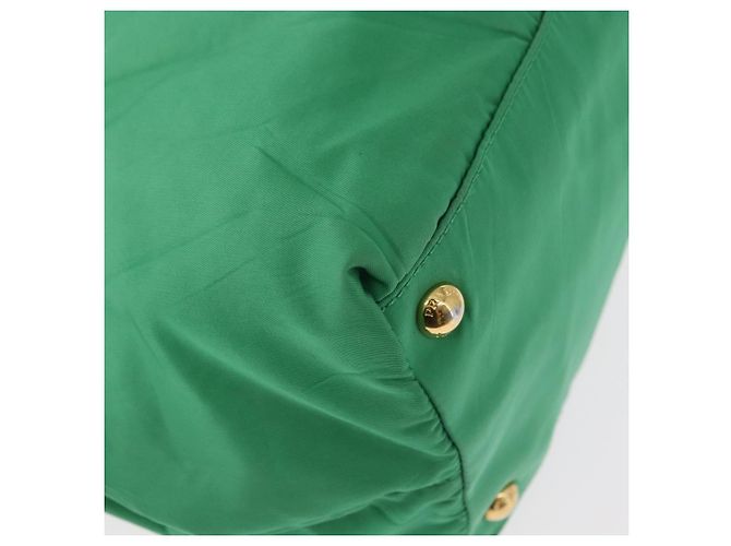 PRADA Borsa a mano in nylon verde oro Auth 154693 D'oro - vista 15
