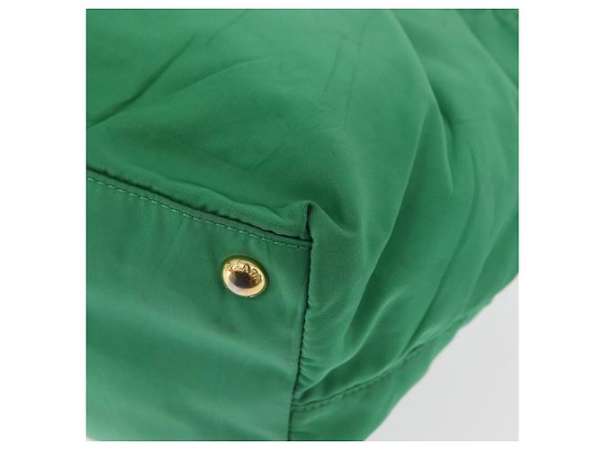 PRADA Borsa a mano in nylon verde oro Auth 154693 D'oro - vista 16