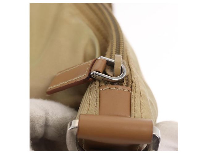 Borsa a Spalla PRADA Nylon Beige Argento Autentica ep12067 - vista 10