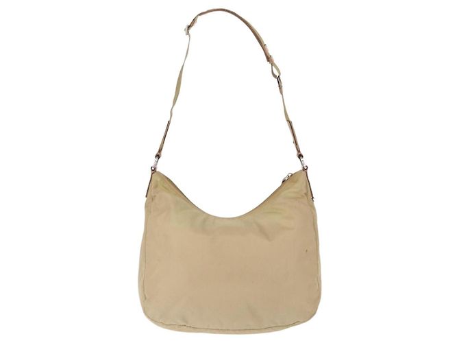 Borsa a Spalla PRADA Nylon Beige Argento Autentica ep12067 - vista 2