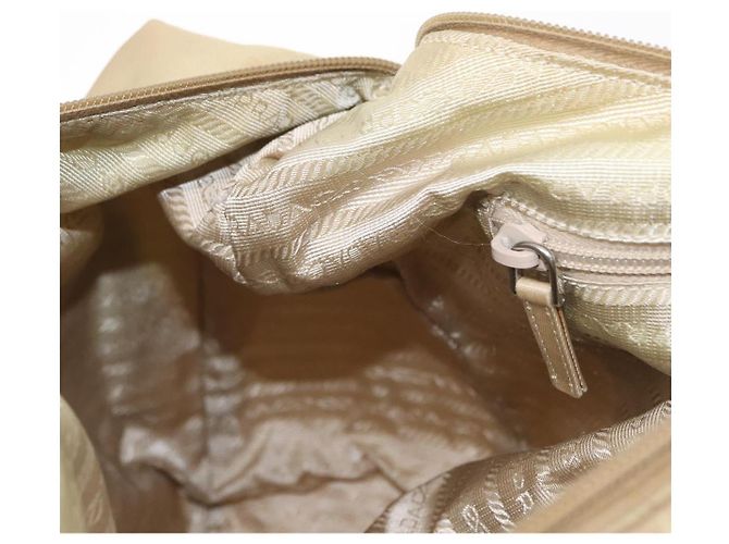 Borsa a Spalla PRADA Nylon Beige Argento Autentica ep12067 - vista 21