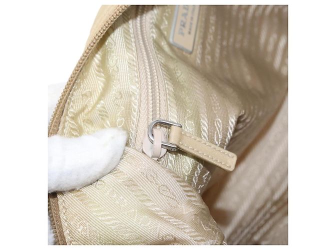 Borsa a Spalla PRADA Nylon Beige Argento Autentica ep12067 - vista 22