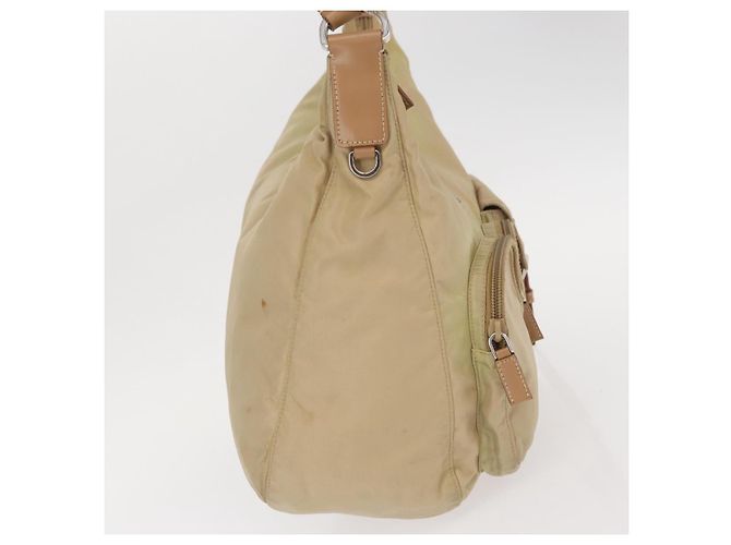 Borsa a Spalla PRADA Nylon Beige Argento Autentica ep12067 - vista 4