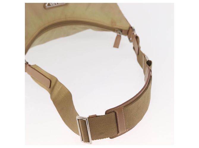 Borsa a Spalla PRADA Nylon Beige Argento Autentica ep12067 - vista 7