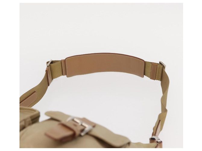 Borsa a Spalla PRADA Nylon Beige Argento Autentica ep12067 - vista 8