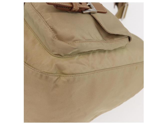 Borsa a Spalla PRADA Nylon Beige Argento Autentica ep12067 - vista 9
