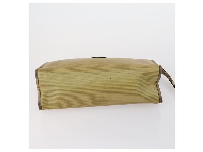 SAINT LAURENT Borsa Clutch in Pelle 2 Set Beige Marrone Auth 154537 - vista 13