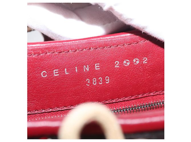 Céline Borsa a Spalla CELINE Coppa del Mondo 2002 Pelle Bianca Nera Argento Auth mr1649 Nero Bianco - vista 20