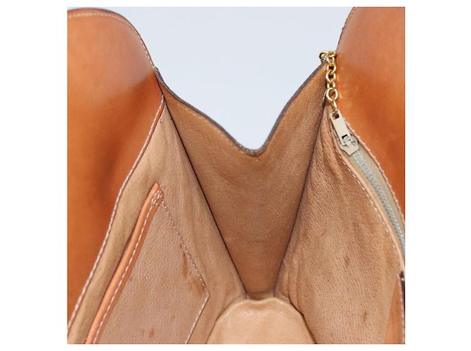 Céline Borsa a Spalla in Tela Macadam CELINE in Pelle PVC Marrone Oro Auth 155469 D'oro - vista 20