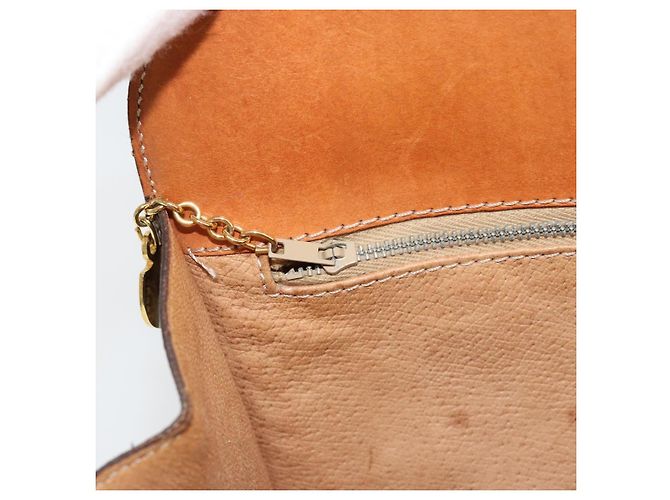 Céline Borsa a Spalla in Tela Macadam CELINE in Pelle PVC Marrone Oro Auth 155469 D'oro - vista 21