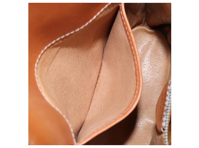 Céline Borsa a Spalla in Tela Macadam CELINE in Pelle PVC Marrone Oro Auth 155469 D'oro - vista 22