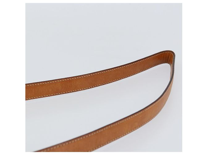 Céline Borsa a Spalla in Tela Macadam CELINE in Pelle PVC Marrone Oro Auth 155469 D'oro - vista 8