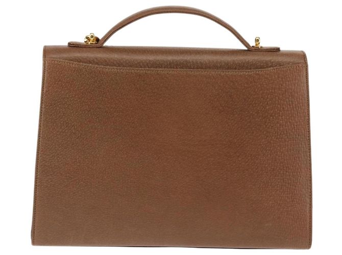VALENTINO Borsa a mano in pelle 2 in 1 Marrone Oro Auth bs29793 D'oro - vista 2