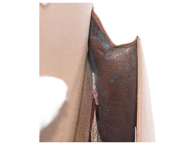 VALENTINO Borsa a mano in pelle 2 in 1 Marrone Oro Auth bs29793 D'oro - vista 23