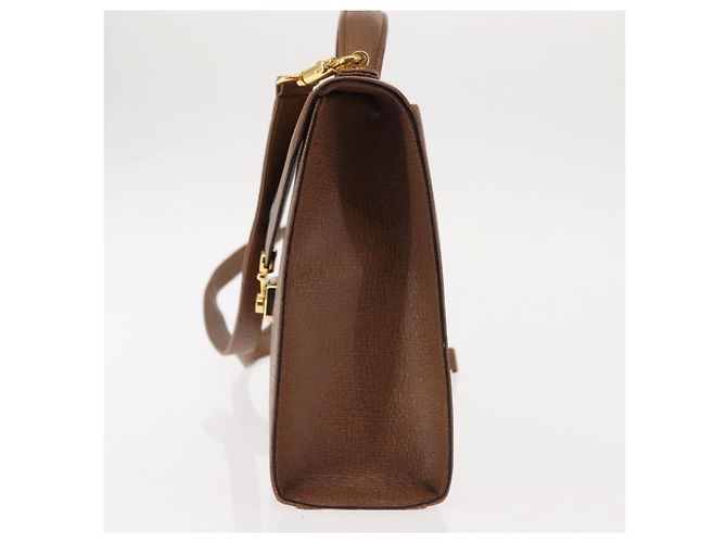 VALENTINO Borsa a mano in pelle 2 in 1 Marrone Oro Auth bs29793 D'oro - vista 3