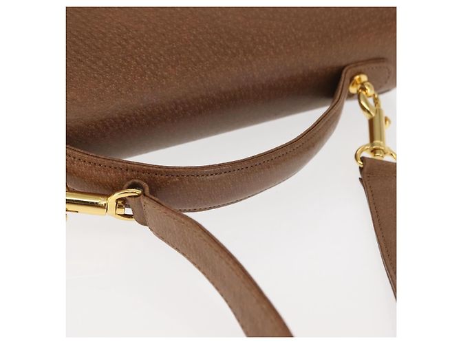 VALENTINO Borsa a mano in pelle 2 in 1 Marrone Oro Auth bs29793 D'oro - vista 7
