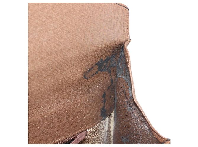 VALENTINO Borsa a mano in pelle 2 in 1 Marrone Oro Auth bs29793 D'oro - vista 9