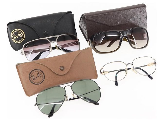 Occhiali da sole Ray-Ban Celine Gucci Plastica 4Set Nero Auth sw1699 - vista 22