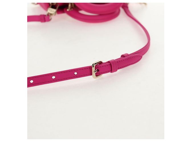 Borsa Micro Lady D Joy Cannage Christian Dior in Pelle di Agnello 2in1 Rosa Auth 145262SM - vista 16