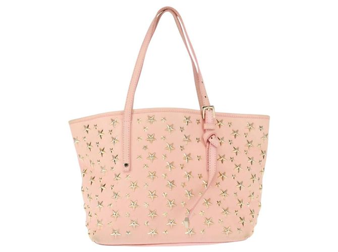 Jimmy Choo Studs Tote Bag aus Leder in Rosa Auth BA6901 Pink - Ansicht 13