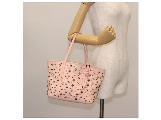 Jimmy Choo Studs Tote Bag aus Leder in Rosa Auth BA6901 Pink - Ansicht 19
