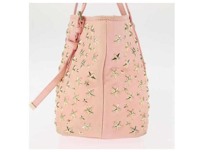 Jimmy Choo Studs Tote Bag aus Leder in Rosa Auth BA6901 Pink - Ansicht 3