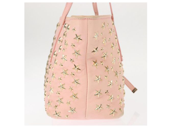 Jimmy Choo Studs Tote Bag aus Leder in Rosa Auth BA6901 Pink - Ansicht 4