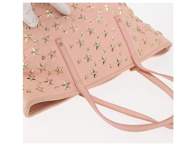 Jimmy Choo Studs Tote Bag aus Leder in Rosa Auth BA6901 Pink - Ansicht 6