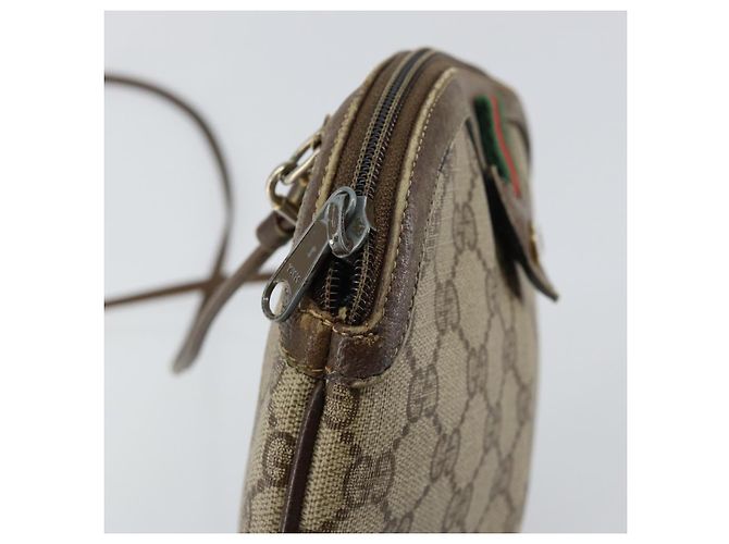 Borsa Sherry Line GG Supreme Web di GUCCI in PVC beige e oro 904 02 047 Auth 146261 D'oro - vista 10