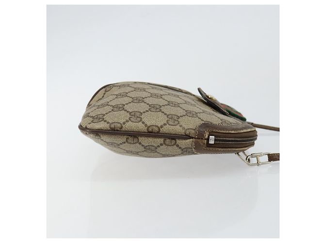 Borsa Sherry Line GG Supreme Web di GUCCI in PVC beige e oro 904 02 047 Auth 146261 D'oro - vista 3